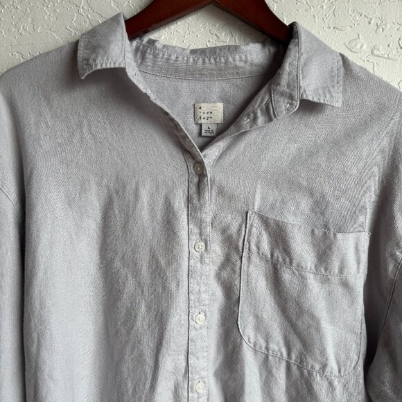 Light grey A New Day button down shirt L - Picture 2 of 4